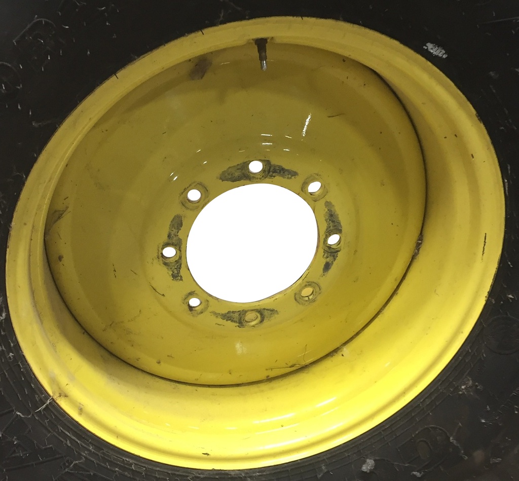 18"W x 28"D, John Deere Yellow 8-Hole Formed Plate