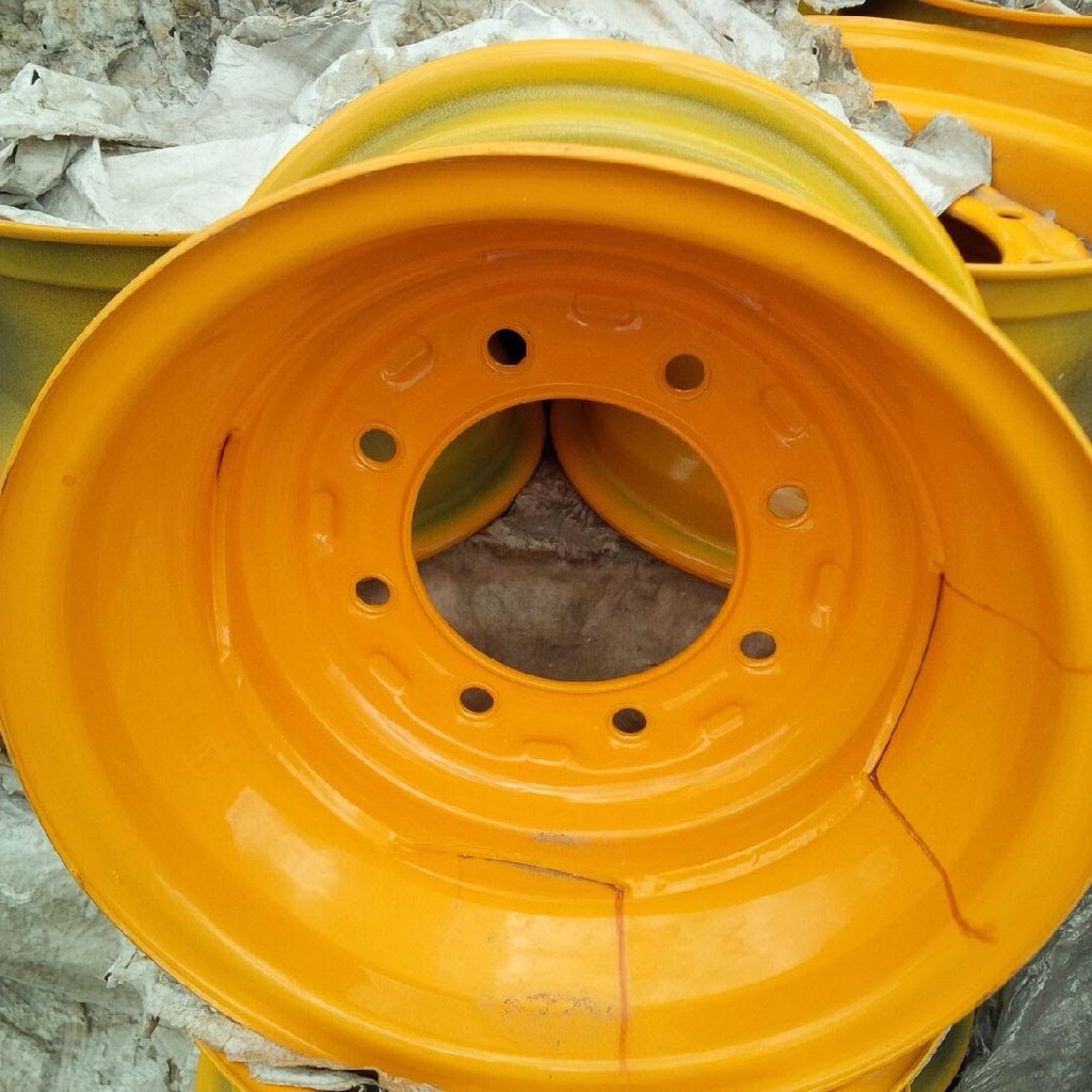 8"W x 15"D, Cat Yellow 8-Hole Stamped Plate