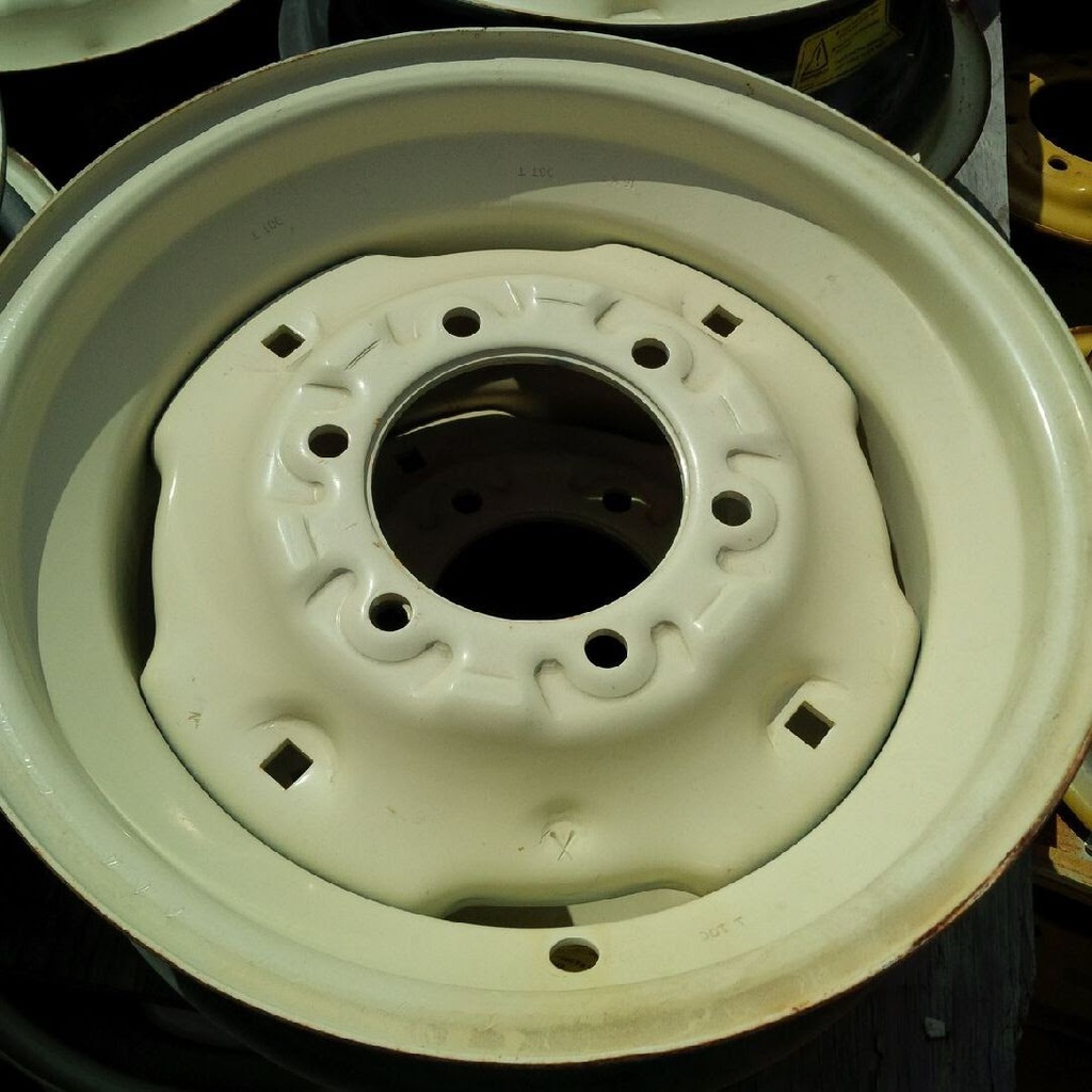 5"W x 15"D, Cream 6-Hole Stamped Plate