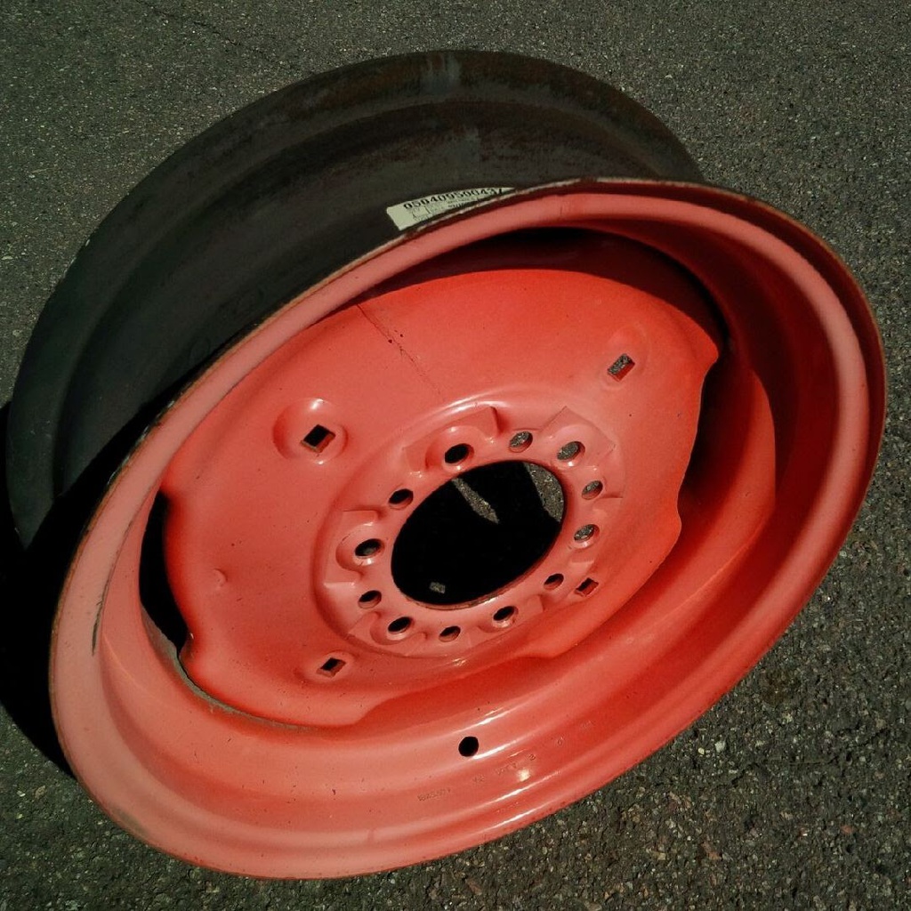 5.5"W x 18"D, Kubota Orange 6-Hole Stamped Plate