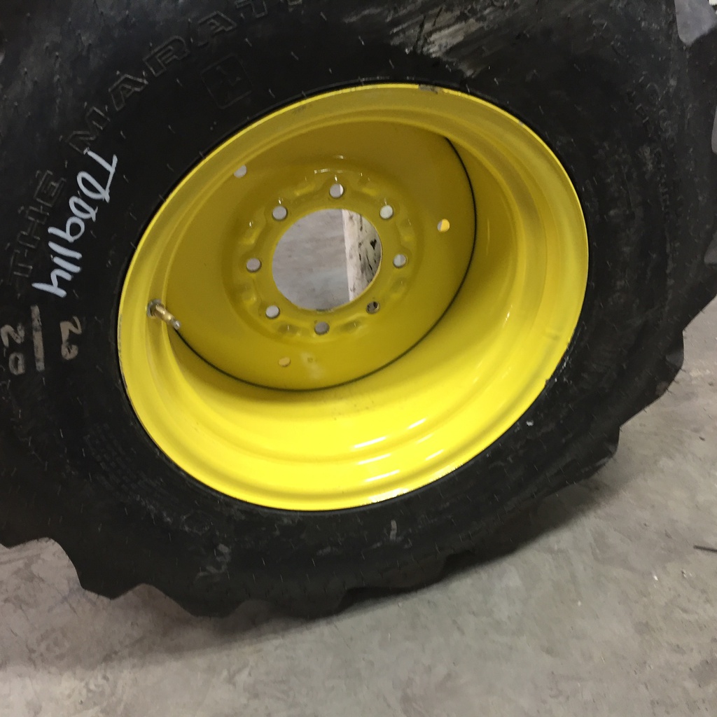43/16.00-20 Galaxy Marathoner R-4 on John Deere Yellow 8-Hole Formed Plate 99%