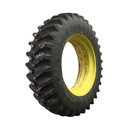 480/80R42 Firestone Radial All Traction 23 R-1 on John Deere Yellow 0-Hole Double Bevel 38" Cast 70%