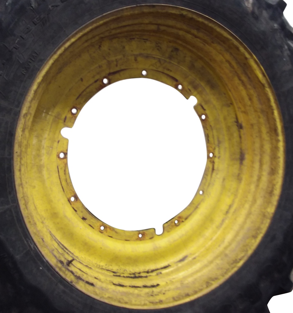 15"W x 50"D, John Deere Yellow 12-Hole Stub Disc