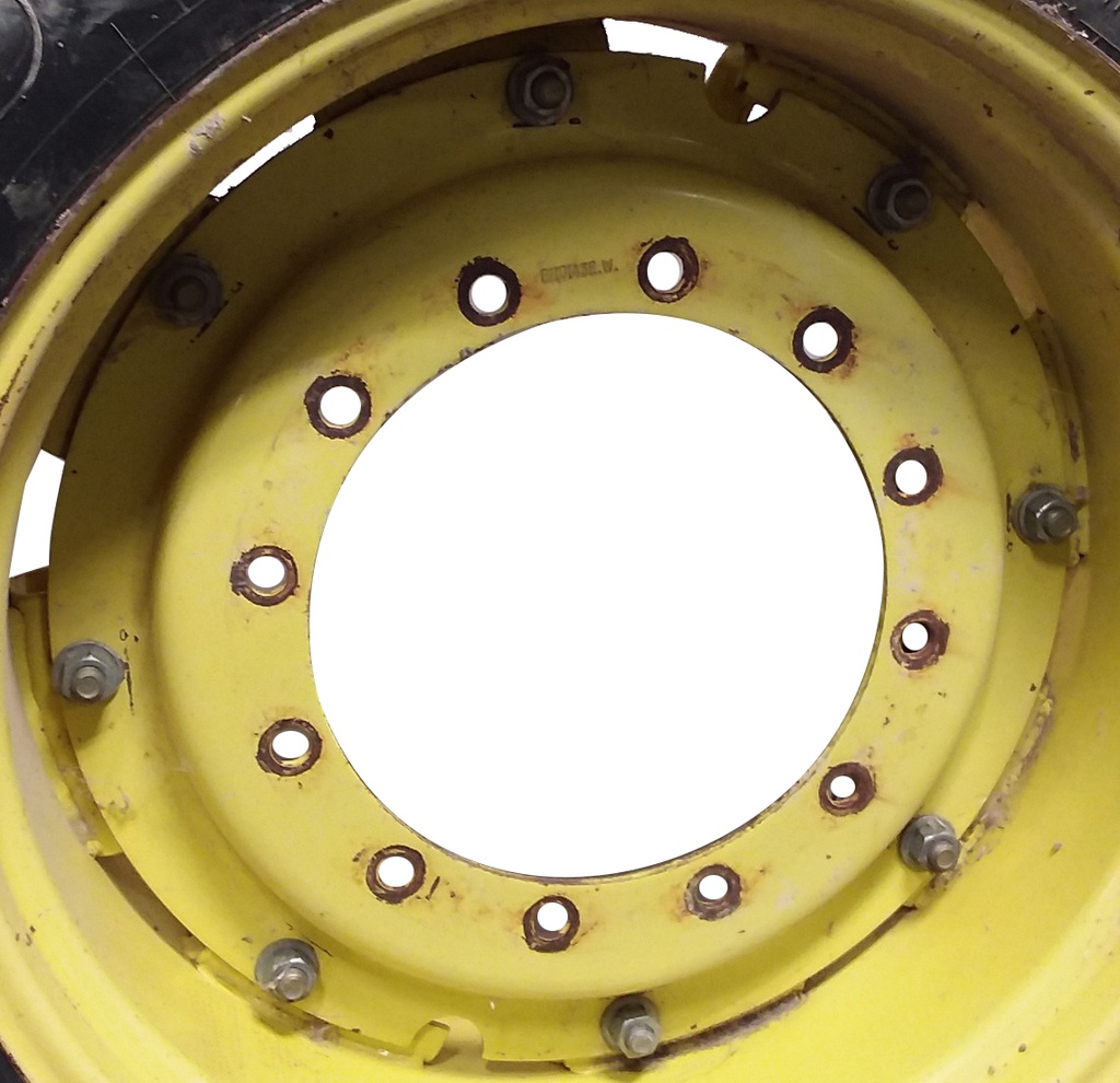 12-Hole Rim with Clamp/U-Clamp Center for 30" Rim, John Deere Yellow