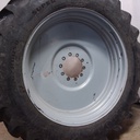 480/80R50 Goodyear Farm DT800 Super Traction R-1W on Agco Corp Gray 10-Hole Formed Plate W/Weight Holes 85%