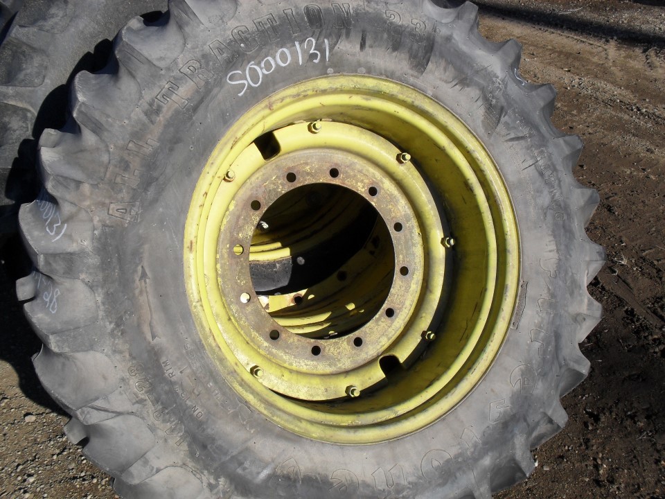 12"W x 28"D, John Deere Yellow 8-Hole Rim with Clamp/Loop Style