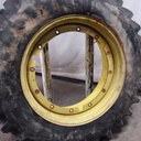 420/85R38 Firestone Radial All Traction 23 R-1 on John Deere Yellow 12-Hole Stub Disc 75%