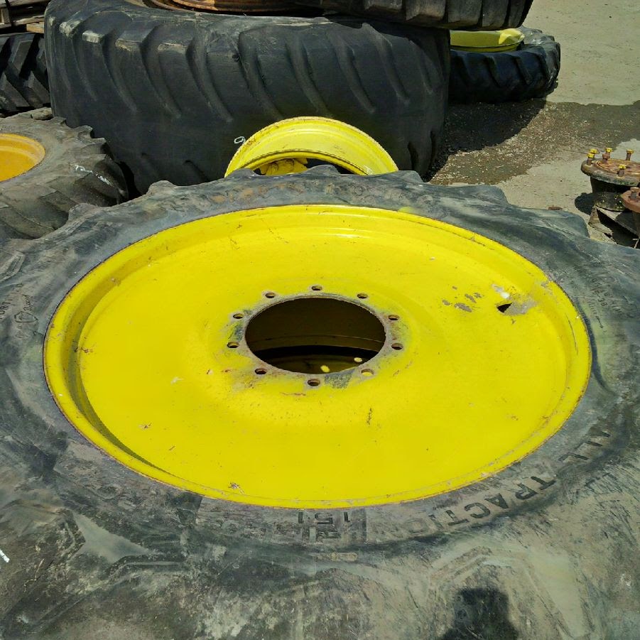 16"W x 38"D, John Deere Yellow 10-Hole Formed Plate W/Weight Holes