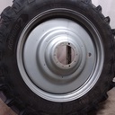 480/80R50 Michelin AgriBib 2 R-1W on Case IH Silver Mist 10-Hole Formed Plate W/Weight Holes 90%