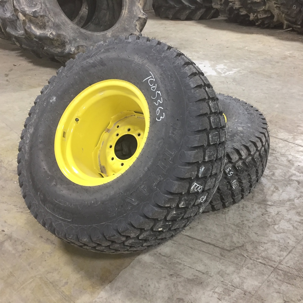 44/18.00-20 Titan Farm Multi Trac C/S NHS  HF-1 on John Deere Yellow 8-Hole Formed Plate 99%