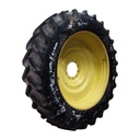 480/80R50 Goodyear Farm DT800 Super Traction R-1W on John Deere Yellow 10-Hole Formed Plate W/Weight Holes 65%