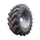 650/65R38 Michelin Multibib R-1W on Case IH Silver Mist 10-Hole Formed Plate Sprayer 80%