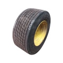 445/50R22.5 Double Coin Recap on John Deere Yellow 10-Hole Hub Pilot