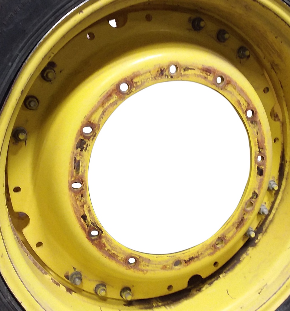 12-Hole Waffle Wheel (Groups of 3 bolts) Center for 34" Rim, John Deere Yellow