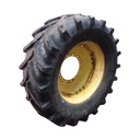 540/65R34 Vredestein Taxion + R-1W on John Deere Yellow 12-Hole Waffle Wheel (Groups of 3 bolts) 45%