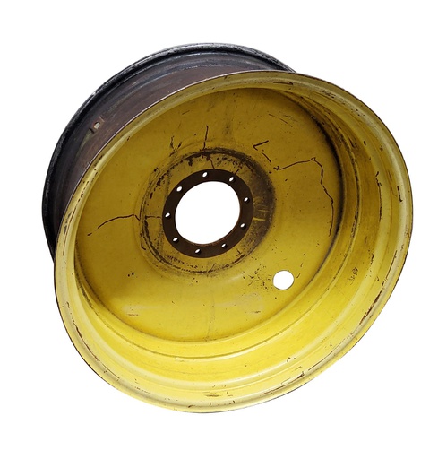 [T010388RIM] 13"W x 34"D, John Deere Yellow 9-Hole Formed Plate Sprayer