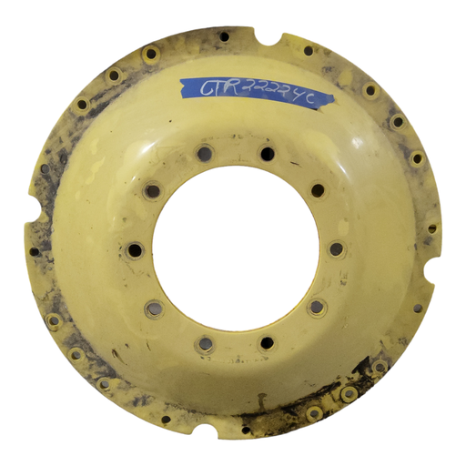 [CTR22224C] 10-Hole Waffle Wheel (Groups of 3 bolts)HD Center for 34" Rim, John Deere Yellow