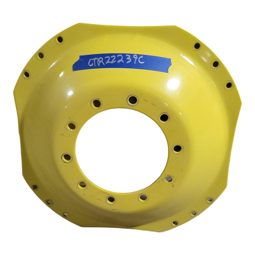 [CTR22239C] 10-Hole Waffle Wheel (Groups of 3 bolts) Center for 34" Rim, John Deere Yellow