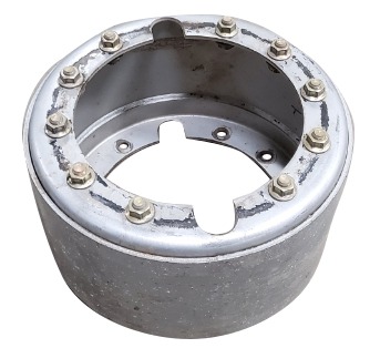 [T010786] 12-Hole 11.5"L FWD Spacer, Case IH Silver Mist