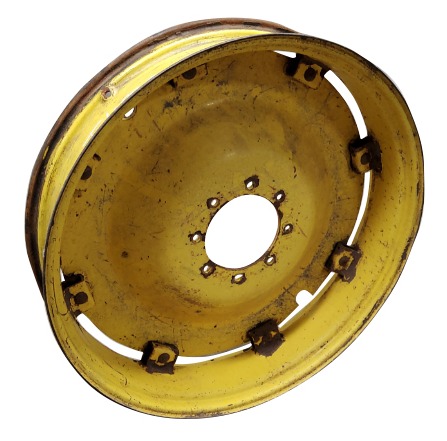 [T010980CTR] 8-Hole Rim with Clamp/Loop Style Center for 40" Rim, John Deere Yellow