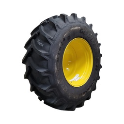 650/85R38 Goodyear Farm DT824 Optitrac R-1W on Dolly Dual Agriculture Tire/Wheel Assemblies T011153