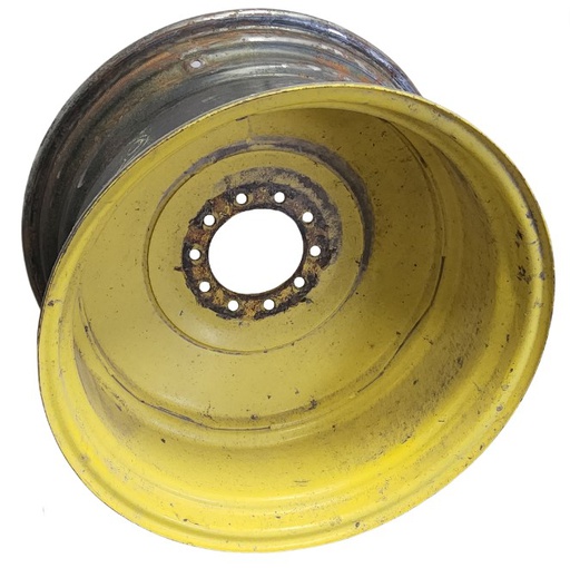 [T011918RIM] 16"W x 30"D, John Deere Yellow 10-Hole Formed Plate