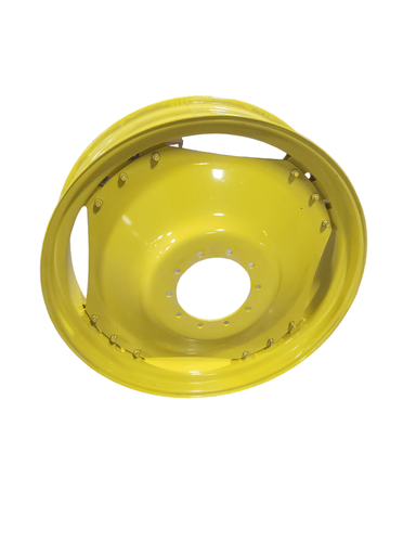 [T012749-RIM/CTR-(280)] 12"W x 46"D, John Deere Yellow 10-Hole Rim with Clamp/U-Clamp (groups of 3 bolts)