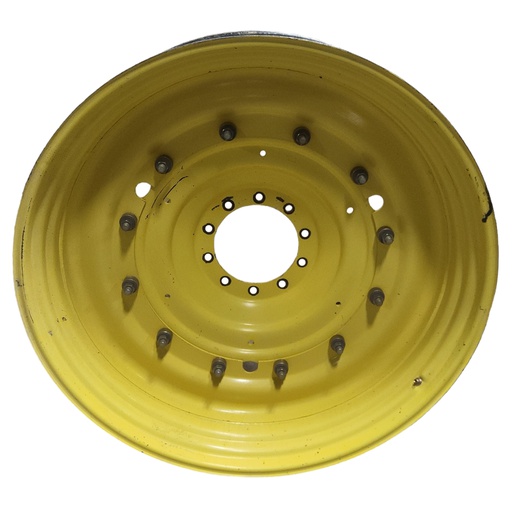 [T012853RIM] 12"W x 50"D, John Deere Yellow 12-Hole Stub Disc