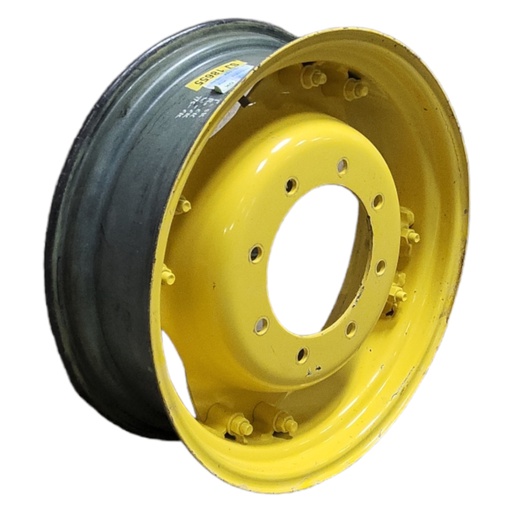 [T012920RIM] 8"W x 24"D, John Deere Yellow 8-Hole Rim with Clamp/Loop Style (groups of 2 bolts)