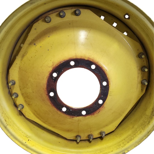 [T012957CTR] 8-Hole Waffle Wheel (Groups of 3 bolts) Center for 34" Rim, John Deere Yellow