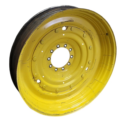 [T012982RIM] 10"W x 50"D, John Deere Yellow 12-Hole Stub Disc