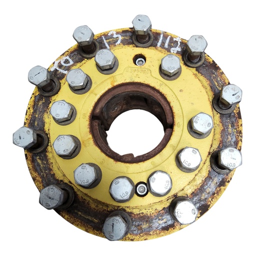 [T013112] 10-Hole Wedg-Lok OE Style, 4.72" (120.02mm) axle, John Deere Yellow