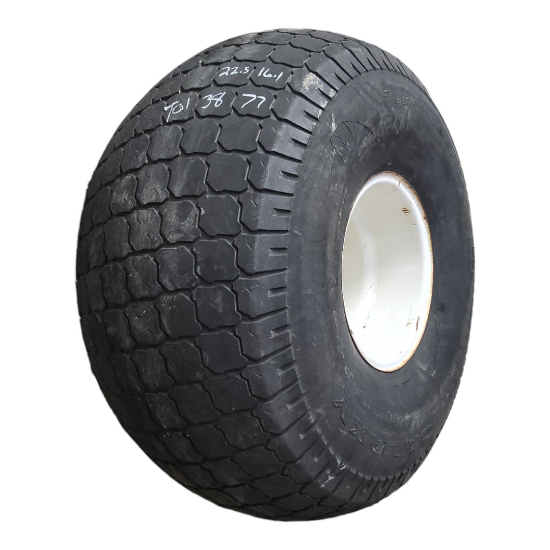 USED 22.5/L-16.1 Galaxy Turf Special R-3 on New Holland White 8
