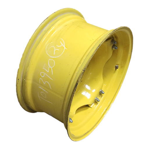 [T013950] 12"W x 24"D Rim with Clamp/U-Clamp (groups of 2 bolts) Rim with 8-Hole Center, John Deere Yellow