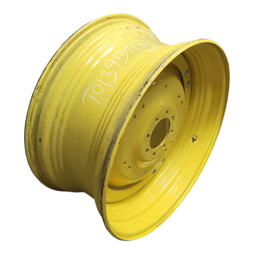 [T013959] 16"W x 34"D Stub Disc (groups of 2 bolts) Rim with 8-Hole Center, John Deere Yellow