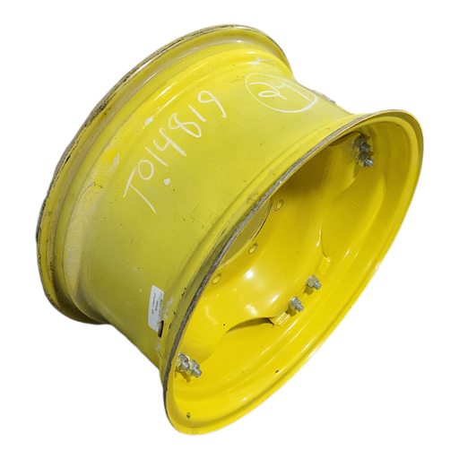 [T014819] 12"W x 24"D Rim with Clamp/U-Clamp (groups of 2 bolts) Rim with 8-Hole Center, John Deere Yellow