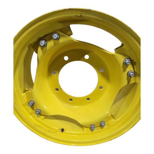 [T014825CTR] 8-Hole Rim with Clamp/U-Clamp (groups of 2 bolts) Center for 24" Rim, John Deere Yellow