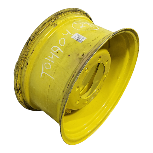 [T014904] 12"W x 24"D Stub Disc (groups of 2 bolts) Rim with 8-Hole Center, John Deere Yellow