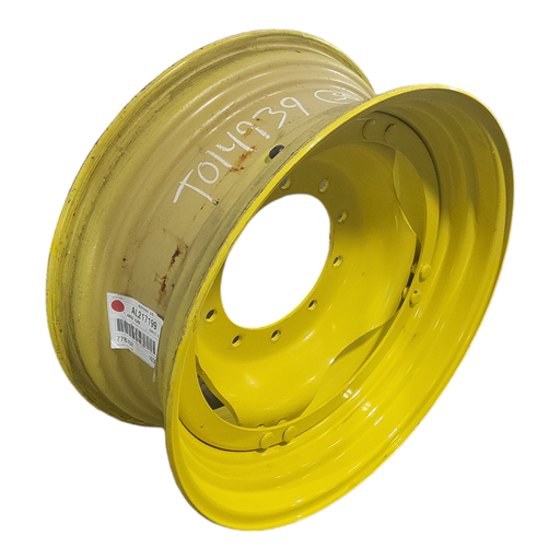 [T014939] 12"W x 30"D Stub Disc (groups of 2 bolts) Rim with 10-Hole Center, John Deere Yellow