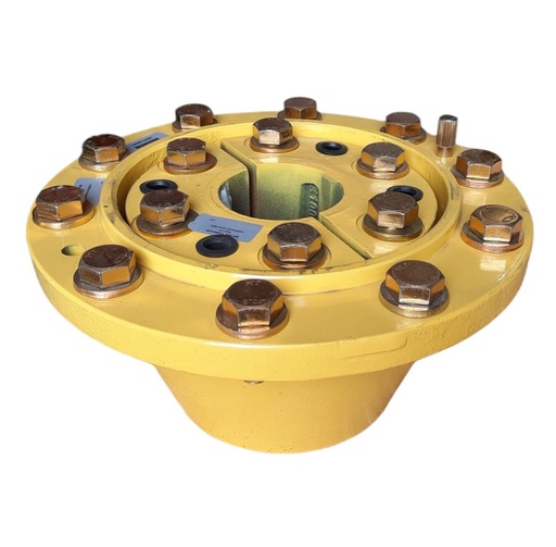 [1000E16MY] 10-Hole Wedg-Lok Style, 3.38" (85.72mm) axle, John Deere Yellow