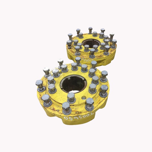 [T005650] 10-Hole Wedg-Lok OE Style, 4.72" (120.02mm) axle, John Deere Yellow