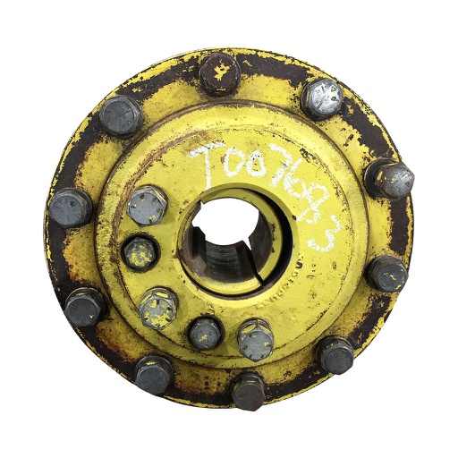 [T007683] 10-Hole Wedg-Lok OE Style, 3.62" (92.08mm) axle, John Deere Yellow