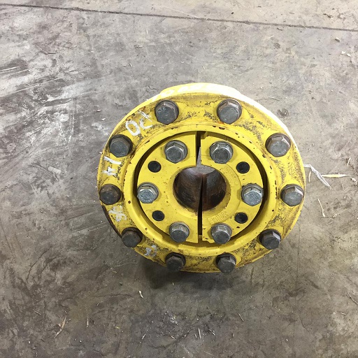 [T008567] 10-Hole Wedg-Lok OE Style, 3.94" (100mm) axle, John Deere Yellow