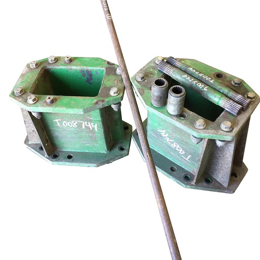 [T008744] 16"L Combine Frame Extension for John Deere Combine 9000 Series[Single Reduction same as Ring and Pinion] ("A" 18/18 Spline Equal Length Shafts), John Deere Green