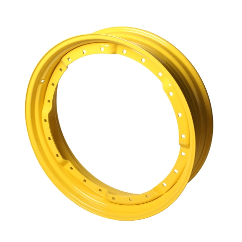 [28591] 10"W x 38"D, John Deere Yellow 12-Hole Waffle Wheel (Groups of 3 bolts)