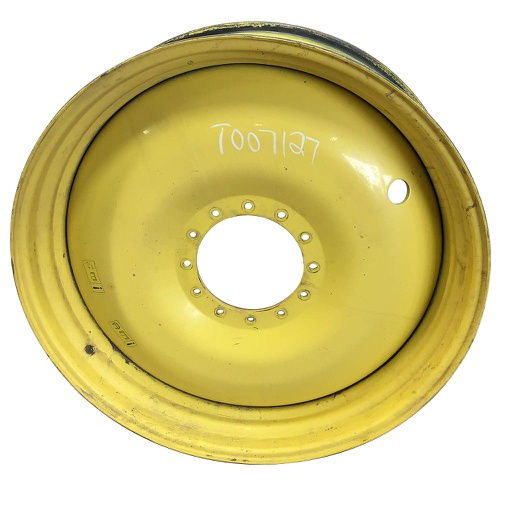 [T007127] 13"W x 46"D, John Deere Yellow 12-Hole Bubble Disc