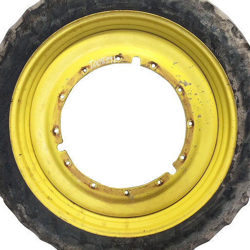 [T008391] 10"W x 50"D, John Deere Yellow 12-Hole Stub Disc