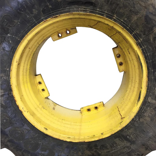 [WS002216-NRW] 15"W x 30"D, John Deere Yellow 8-Hole Rim with Clamp/U-Clamp (groups of 2 bolts)