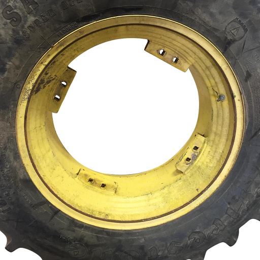 [WS002390-NRW] 15"W x 30"D, John Deere Yellow 8-Hole Rim with Clamp/U-Clamp (groups of 2 bolts)