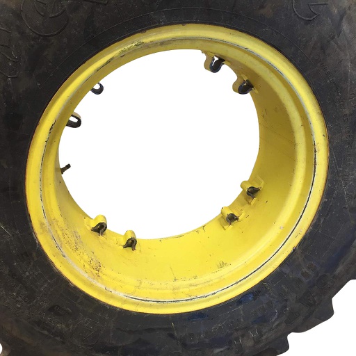[WS002415] 12"W x 24"D, John Deere Yellow 8-Hole Rim with Clamp/Loop Style (groups of 2 bolts)